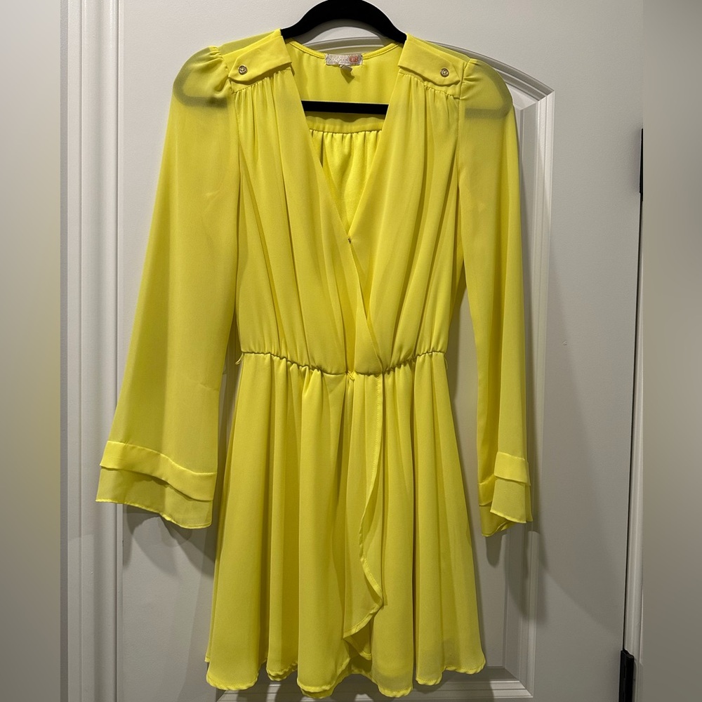 Gianni Bini Yellow Dress Size Small